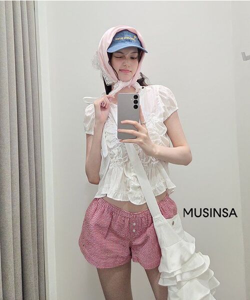 CRANK(クランク)の「チェックトランクショーツ_レッド(その他パンツ・レディース・その他・FREE)」の7枚目の写真