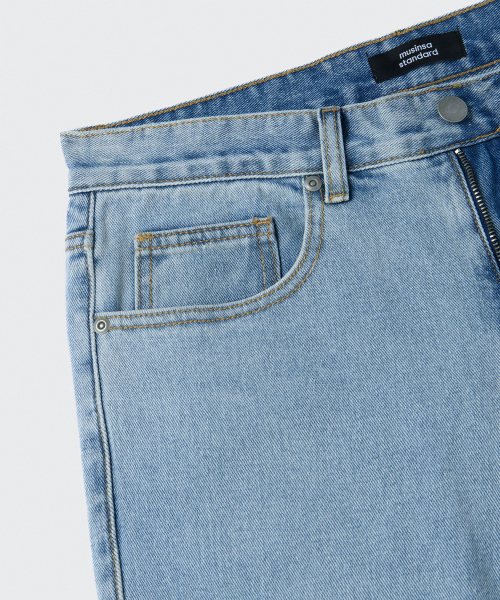 MUSINSA STANDARD（ムシンサスタンダード）の「レギュラーフィットデニムパンツ [スカイブルー]（デニムパンツ・メンズ・その他・40/38/42/36/34/32/30/31/33/26/27/28/29）」の6枚目の写真