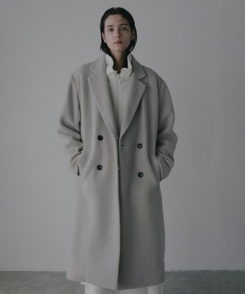 MANOF（マノフ）の「WOOL DOUBLE BREASTED COAT（その他アウター・レディース・アイボリー/チャコールグレー・S/M）」の12枚目の写真