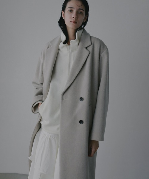 MANOF（マノフ）の「WOOL DOUBLE BREASTED COAT（その他アウター・レディース・アイボリー/チャコールグレー・S/M）」の13枚目の写真