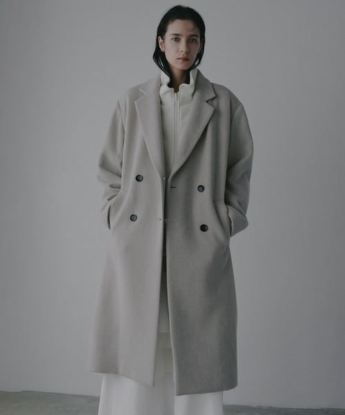 MANOF（マノフ）の「WOOL DOUBLE BREASTED COAT（その他アウター・レディース・アイボリー/チャコールグレー・S/M）」の14枚目の写真