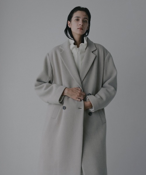 MANOF（マノフ）の「WOOL DOUBLE BREASTED COAT（その他アウター・レディース・アイボリー/チャコールグレー・S/M）」の15枚目の写真