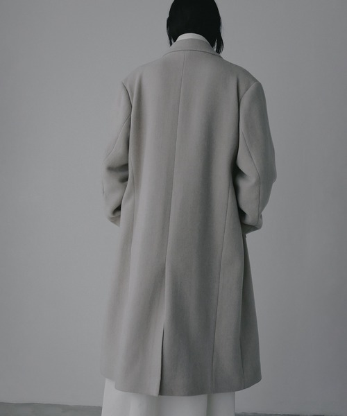 MANOF（マノフ）の「WOOL DOUBLE BREASTED COAT（その他アウター・レディース・アイボリー/チャコールグレー・S/M）」の18枚目の写真
