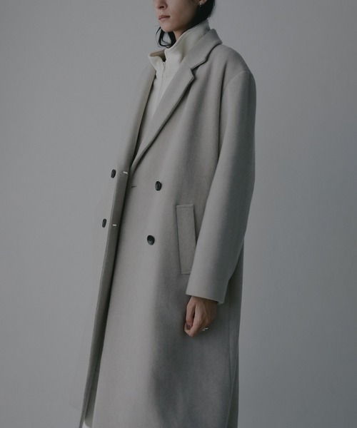 MANOF（マノフ）の「WOOL DOUBLE BREASTED COAT（その他アウター・レディース・アイボリー/チャコールグレー・S/M）」の19枚目の写真