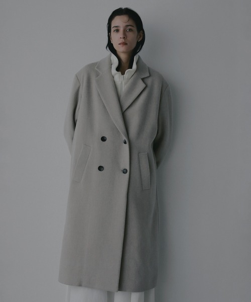 MANOF（マノフ）の「WOOL DOUBLE BREASTED COAT（その他アウター・レディース・アイボリー/チャコールグレー・S/M）」の21枚目の写真