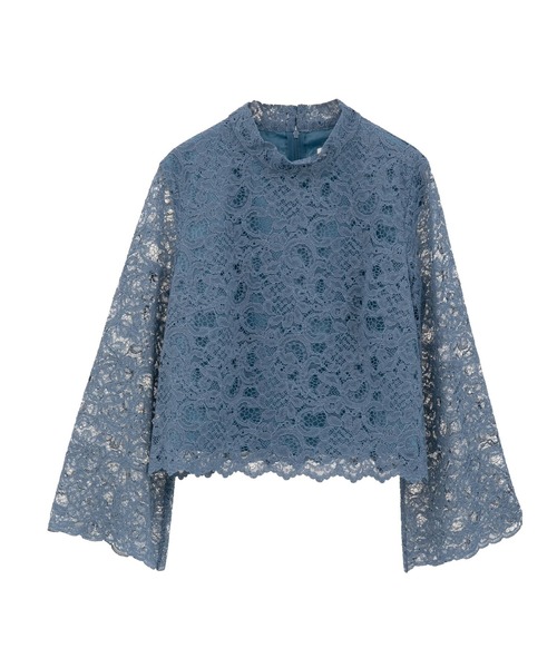 Tiara（ティアラ）の「ハイネックレースブラウス（シャツ/ブラウス・レディース・ピンク/ブルー/アイボリー・FREE）」の3枚目の写真