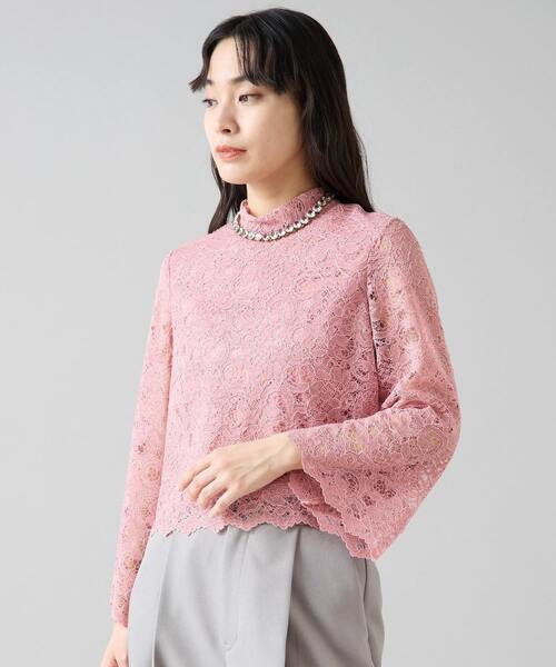 Tiara（ティアラ）の「ハイネックレースブラウス（シャツ/ブラウス・レディース・ピンク/ブルー/アイボリー・FREE）」の6枚目の写真