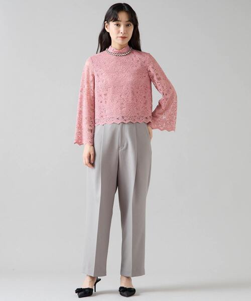 Tiara（ティアラ）の「ハイネックレースブラウス（シャツ/ブラウス・レディース・ピンク/ブルー/アイボリー・FREE）」の9枚目の写真