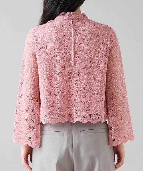 Tiara（ティアラ）の「ハイネックレースブラウス（シャツ/ブラウス・レディース・ピンク/ブルー/アイボリー・FREE）」の14枚目の写真