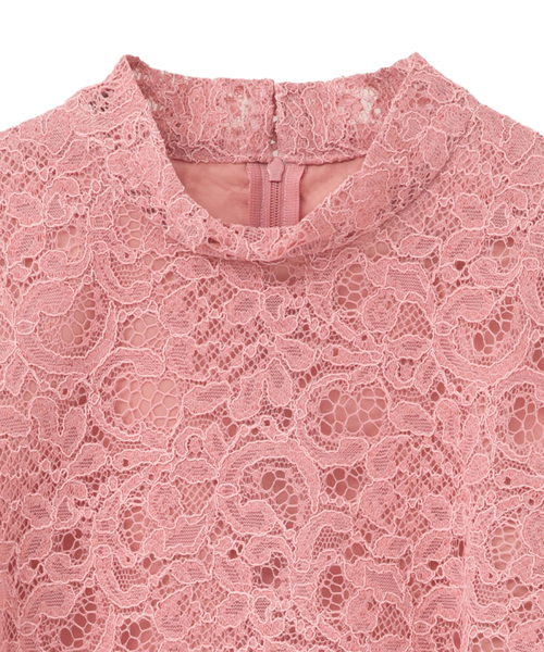 Tiara（ティアラ）の「ハイネックレースブラウス（シャツ/ブラウス・レディース・ピンク/ブルー/アイボリー・FREE）」の18枚目の写真