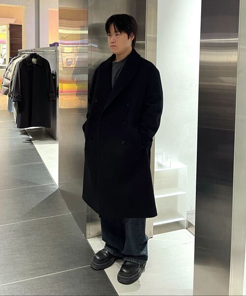 INSILENCE（インサイロンス）の「カシミアダブルロングコートBLACK（チェスターコート・レディース・その他・LARGE/MEDIUM/SMALL）」の5枚目の写真