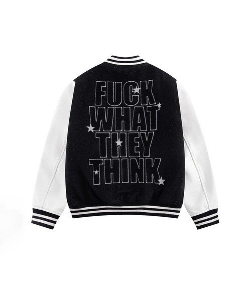WOKE EDGE(ウォークエッジ)の「Varsity Jacket(スタジャン・メンズ・ブラック・M/L)」の2枚目の写真