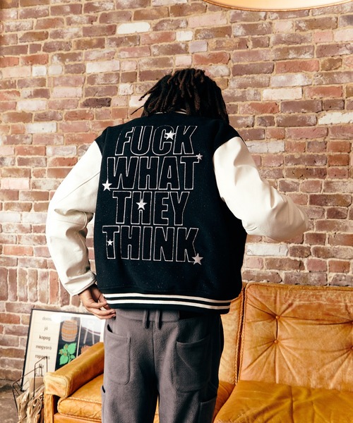 WOKE EDGE(ウォークエッジ)の「Varsity Jacket(スタジャン・メンズ・ブラック・M/L)」の10枚目の写真