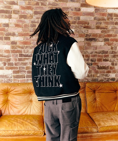 WOKE EDGE(ウォークエッジ)の「Varsity Jacket(スタジャン・メンズ・ブラック・M/L)」の12枚目の写真