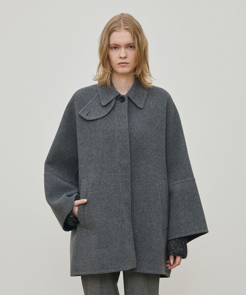 ウールモッサ バルカラーコート（ステンカラーコート）｜DES PRES（デ