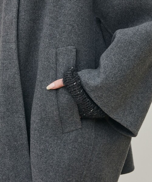 ウールモッサ バルカラーコート（ステンカラーコート）｜DES PRES（デ