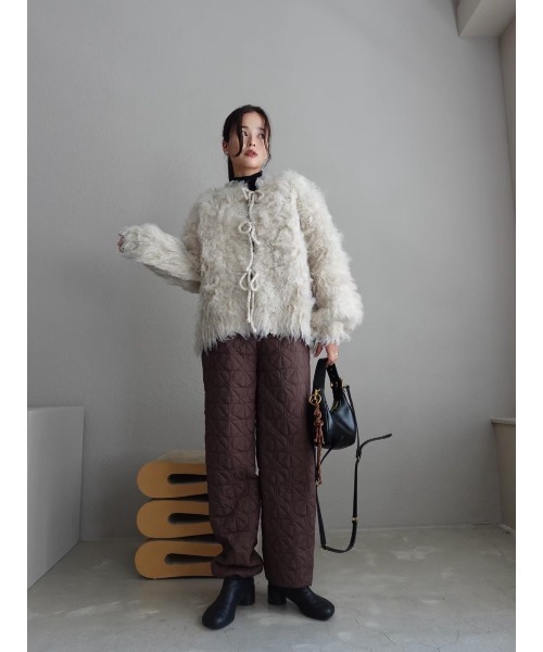 未使用 TRUNC Fluffy Ribbon Cardigan Fluffy Ribbon Cardigan / フラッフィーリボンカーディガン