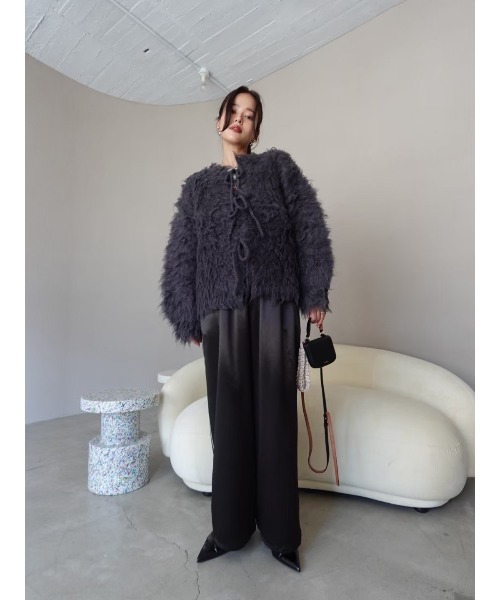 未使用 TRUNC Fluffy Ribbon Cardigan Fluffy Ribbon Cardigan / TRUNC 88（トランクエイティーエイト）の