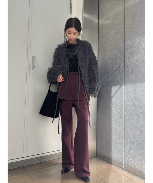 andmary リアリボンカーディガン merry jenny ざくざくリボンニットカーディガン（アイボリー