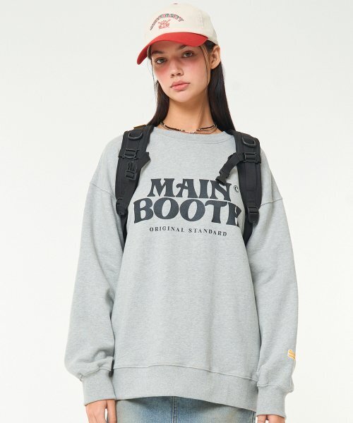 MAINBOOTH（メインブース）の「Original Logo Sweatshirt(GRAY)（スウェット・レディース・その他・1/2/3）」の3枚目の写真
