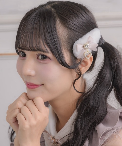 ROJITA（ロジータ）の「リボン付ファークリップセット（バレッタ/ヘアクリップ・レディース・ブラック/マルチ/ホワイト・FREE）」の16枚目の写真