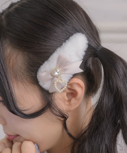 ROJITA（ロジータ）の「リボン付ファークリップセット（バレッタ/ヘアクリップ・レディース・ブラック/マルチ/ホワイト・FREE）」の21枚目の写真