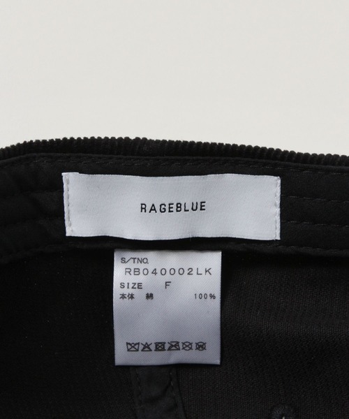 RAGEBLUE（レイジブルー）の「EMBROIDERED CORDUROY CAP / コーデュロイ刺繍キャップ（キャップ・メンズ・ダークブラウン/ワインレッド/ブラック・FREE）」の11枚目の写真