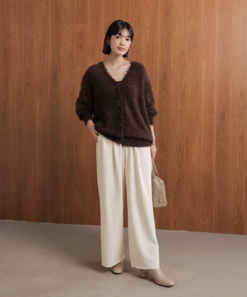 Bou Jeloud（ブージュルード）の「起毛加工シャギーカーディガン（カーディガン/ボレロ・レディース・ライトグレー/ブラウン/チャコールグレー/ブルー・FREE）」の7枚目の写真