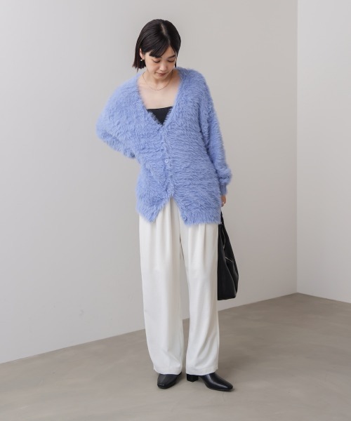 Bou Jeloud（ブージュルード）の「起毛加工シャギーカーディガン（カーディガン/ボレロ・レディース・ライトグレー/ブラウン/チャコールグレー/ブルー・FREE）」の19枚目の写真