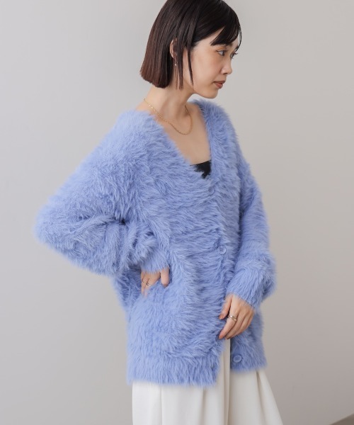 Bou Jeloud（ブージュルード）の「起毛加工シャギーカーディガン（カーディガン/ボレロ・レディース・ライトグレー/ブラウン/チャコールグレー/ブルー・FREE）」の20枚目の写真