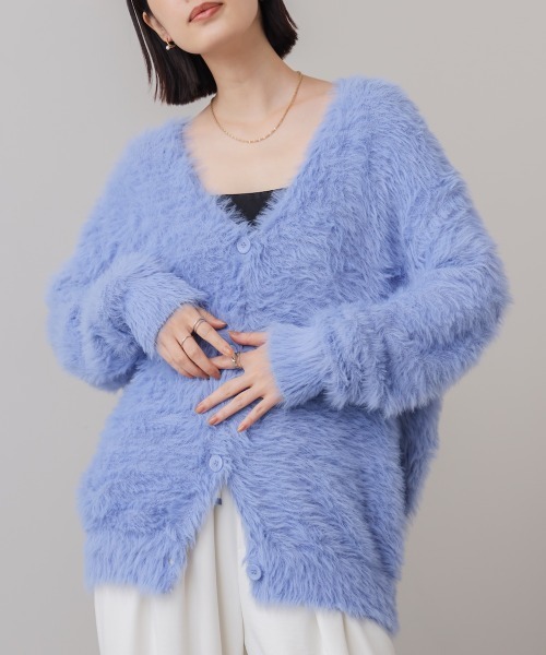 Bou Jeloud（ブージュルード）の「起毛加工シャギーカーディガン（カーディガン/ボレロ・レディース・ライトグレー/ブラウン/チャコールグレー/ブルー・FREE）」の21枚目の写真