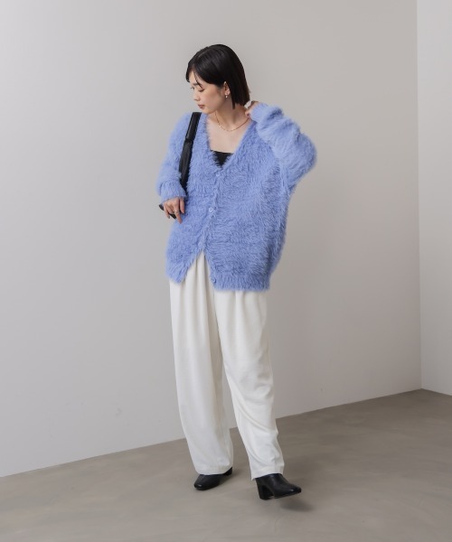 Bou Jeloud（ブージュルード）の「起毛加工シャギーカーディガン（カーディガン/ボレロ・レディース・ライトグレー/ブラウン/チャコールグレー/ブルー・FREE）」の22枚目の写真