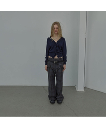 LCDC TM（エルシーディーシーティーエム）の「DOUBLE-LAYER WAVY CARDIGAN (NAVY)（カーディガン/ボレロ）」