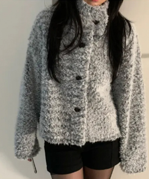 ハイネック ファージャケット（ブルゾン）｜VIVID LADY（ビビッド