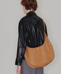 [After Pray Edition] Crescent Coated Hobo Bag (Brown)