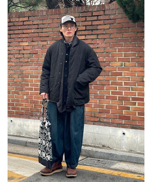 ANGLAN(アングラン)の「Rigid Indigo Denim Balloon Pants - Dark Blue(デニムパンツ・メンズ・ネイビー・FREE/1/2)」の12枚目の写真