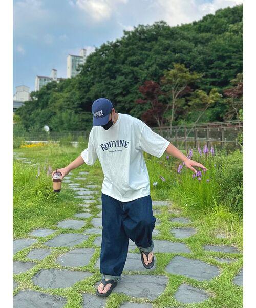 ANGLAN(アングラン)の「Rigid Indigo Denim Balloon Pants - Dark Blue(デニムパンツ・メンズ・ネイビー・FREE/1/2)」の15枚目の写真