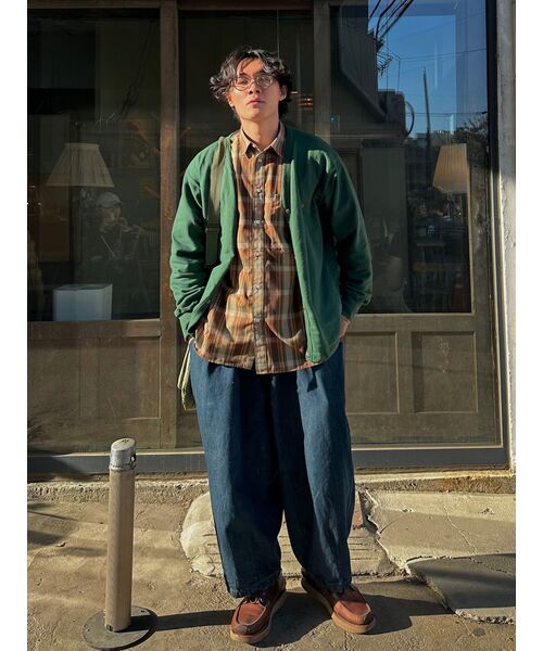 ANGLAN(アングラン)の「Rigid Indigo Denim Balloon Pants - Dark Blue(デニムパンツ・メンズ・ネイビー・FREE/1/2)」の6枚目の写真
