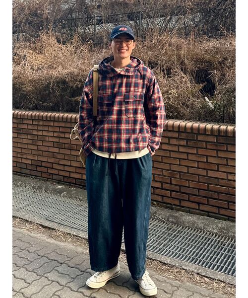 ANGLAN(アングラン)の「Rigid Indigo Denim Balloon Pants - Dark Blue(デニムパンツ・メンズ・ネイビー・FREE/1/2)」の7枚目の写真