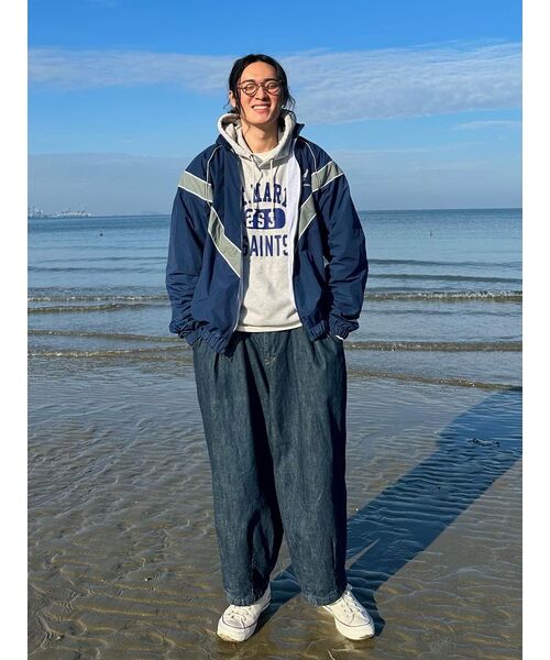 ANGLAN(アングラン)の「Rigid Indigo Denim Balloon Pants - Dark Blue(デニムパンツ・メンズ・ネイビー・FREE/1/2)」の2枚目の写真