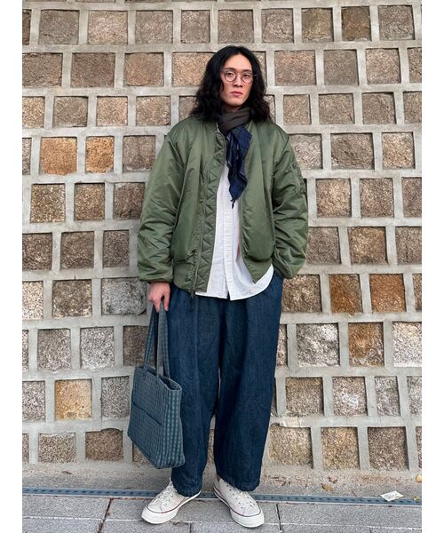 ANGLAN(アングラン)の「Rigid Indigo Denim Balloon Pants - Dark Blue(デニムパンツ・メンズ・ネイビー・FREE/1/2)」の3枚目の写真