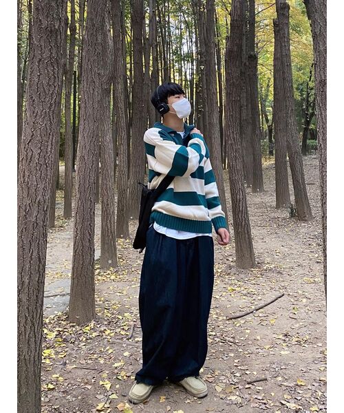 ANGLAN(アングラン)の「Rigid Indigo Denim Balloon Pants - Dark Blue(デニムパンツ・メンズ・ネイビー・FREE/1/2)」の4枚目の写真