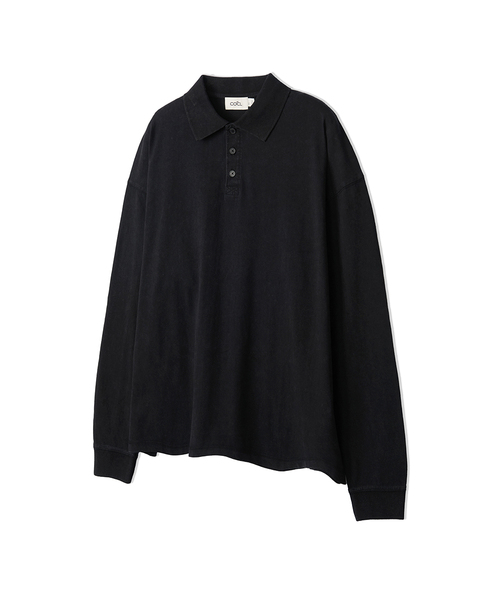 COSTUME O’CLOCK（コスチュームオクロック）の「ピグメント切り替えカラー ロングスリーブTシャツ 3 COLOR COOSTS257（ポロシャツ・メンズ・ブラック/ダークグレー/ブラック×ホワイト・SMALL/MEDIUM/LARGE）」の2枚目の写真