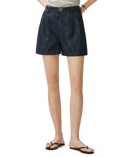 DECET WOMEN（デケット ウーマン）の「[リネンライク]2Pleats Shorts DCWPT016CPIndigo（その他パンツ・レディース・その他・X-SMALL/SMALL/MEDIUM/LARGE）」の11枚目の写真