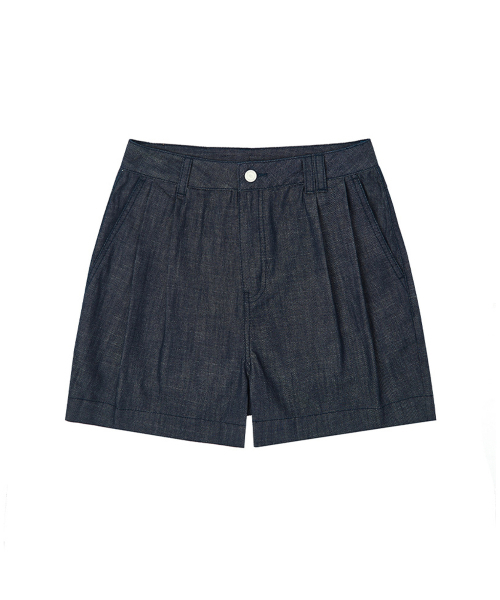 DECET WOMEN（デケット ウーマン）の「[リネンライク]2Pleats Shorts DCWPT016CPIndigo（その他パンツ・レディース・その他・X-SMALL/SMALL/MEDIUM/LARGE）」の13枚目の写真