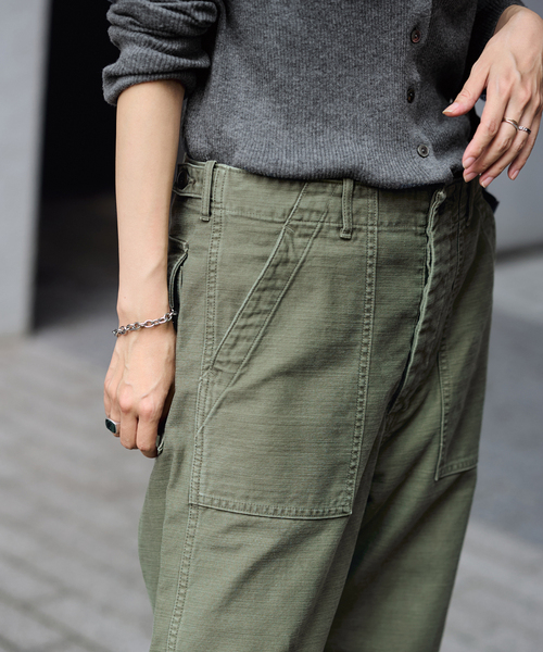 FRAMeWORK（フレームワーク）の「≪追加≫ミリタリースラブバックサテンベイカーパンツ 4（カーゴパンツ・レディース・オリーブ/ホワイト・36/38/40）」の11枚目の写真