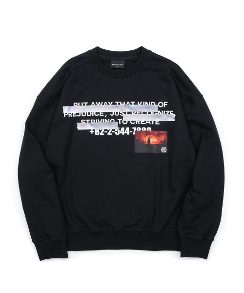 BLACK BLOND(ブラック ブロンド)の「ビビディヒドンフリーダムスウェットシャツ(ブラック)(スウェット・レディース・その他・LARGE/MEDIUM/X-LARGE)」の1枚目の写真