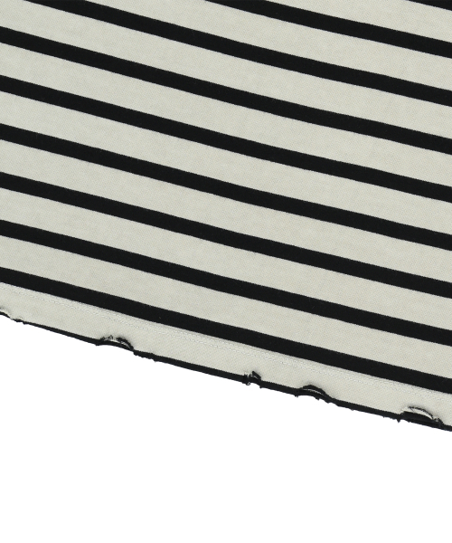 ENDOOR(エンドア)の「Vintage damage stripe 1/2 t-shirt (vtg black)(シャツ/ブラウス・メンズ・ベージュ×ブラック・2)」の6枚目の写真