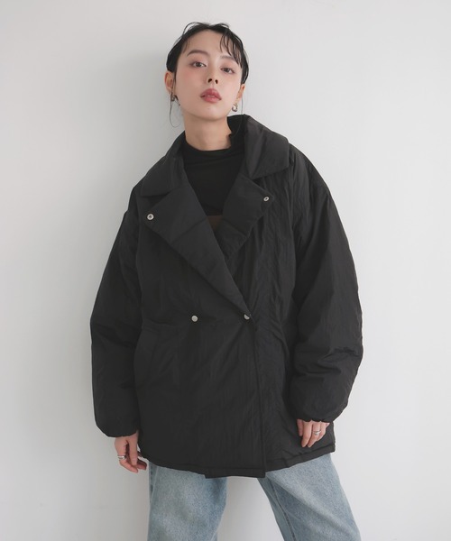 AD1997 90s archive 中綿ウールオーバーコート ダウン 黒 AD1997 90s archive 中綿ウールオーバーコート ダウン 黒 Eddie Bauer