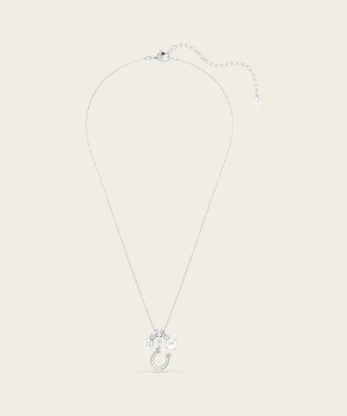 SWAROVSKI(スワロフスキー)の「【公式】【スワロフスキー】Symbolica ペンダント, クリスタル・パール, ラウンドカット, パヴェ, 蹄鉄, ホワイト, ロジウム・プレーティング(ネックレス・レディース・ホワイト・ONE SIZE)」の3枚目の写真